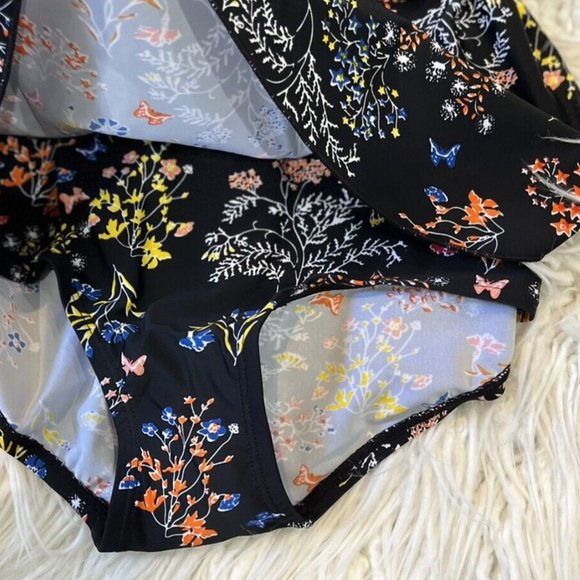 Shore Shapes tummy control one piece swim dress FLoral swimsuit size 10 NEW nwt2 - Picture 2 of 3